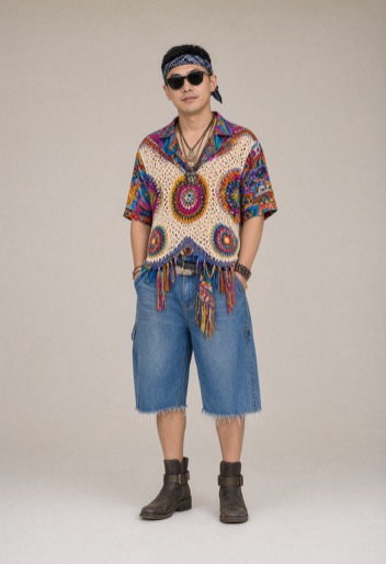 The same person restyled in a Festival outfit by Rizz My Fit