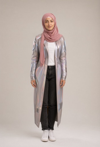 The same person restyled in a Futuristic outfit by Rizz My Fit
